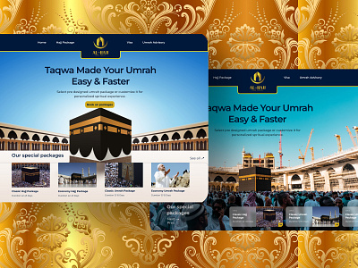 Hajj/Umrah Travel Agency Website design graphic design travel agency hajj umrah ui ux