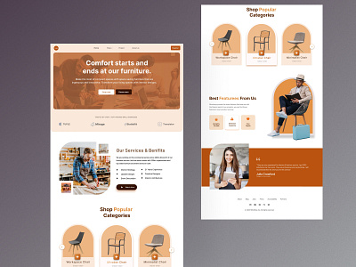 Furniture landing page