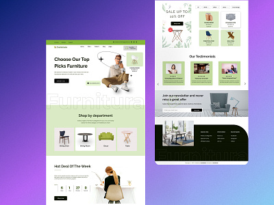 Furniture store Landing page furniture landing page ui uiux ux