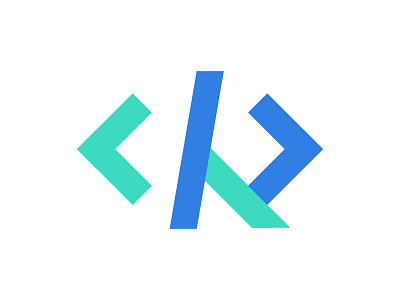 Coding</R> letter art logo design r letter