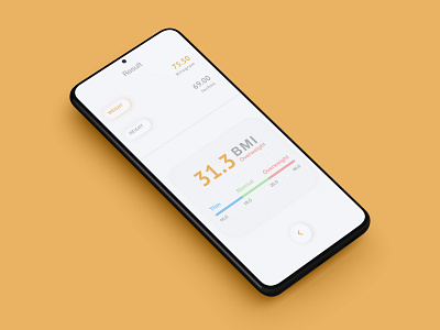 BMI Calculator bmi calculator flutter mobile modern simple ui ux xd