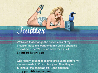 Latest tweets element in footer
