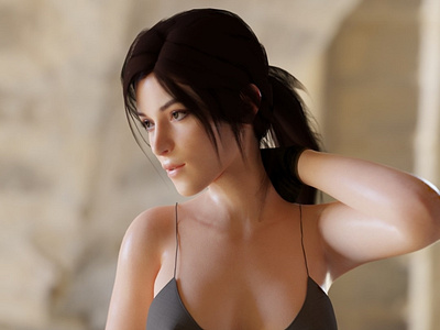 Lara Croft 3d animation illustration