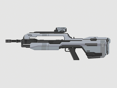 Halo Battle Rifle 343 battle bungie game gun halo illustration rifle scope vector video weapon