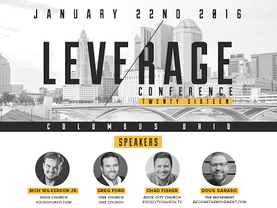 Leverage Conference branding church conference design leadership leverage ministry