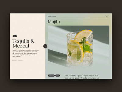 Navigation study animation cocktails drinks figma gradients navigation prototype recipe typography