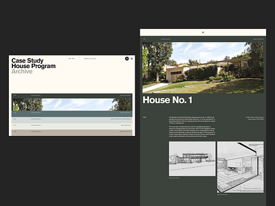Case Study Houses 01 architecture case study houses color design figma layout mid century modern typography