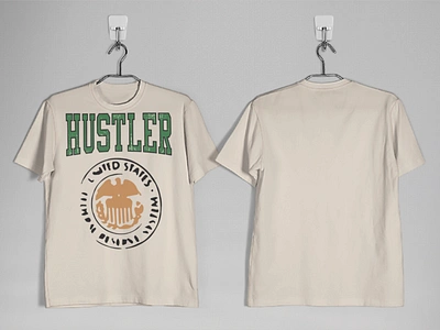 Hustler merch branding design illustration merch t shirt vector