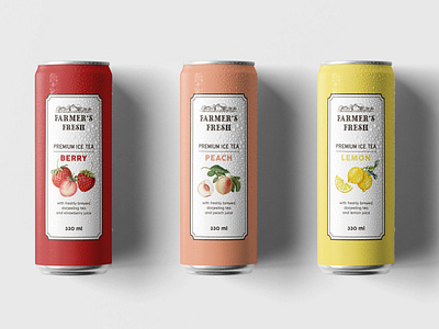 Farmer's Fresh Premium Ice Tea Can Design