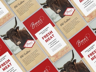 Bene's Carne Butcher Flyer Design brand identity branding brochure butcher design flyer food graphic design illustration logo meat print