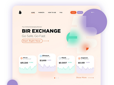 BIR EXCHANGE. UI/UX bitcoin branding crypto cryptocurrency design ethereum exchange exchange service graphic design logo online exchange ui ux web design website