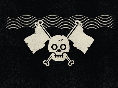 Riff Raff flag illustration skull