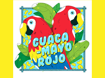 Guacamayo Rojo animal design guacamayo illustration parrot vector