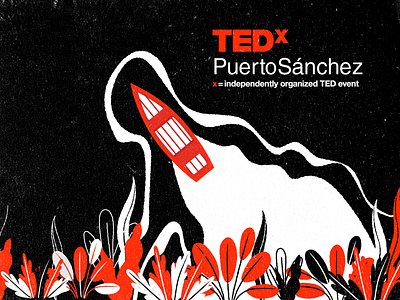 TEDxPuertoSanchez event flyer illustration tedx