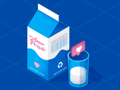 Amor Propio | Self Love amor design illustration isometric love loveyourself milk selflove vector