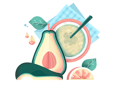 Avocado avocado design food guacamole illustration lemon palta vector