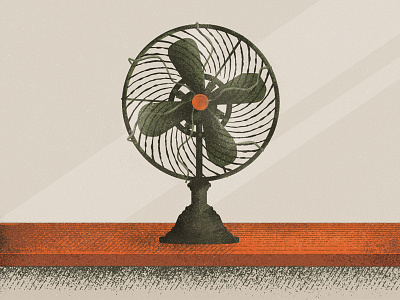 Stay Cool fan illustration retro vector vintage