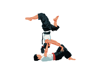 Acrobatics acrobatic illustration sport vector yoga