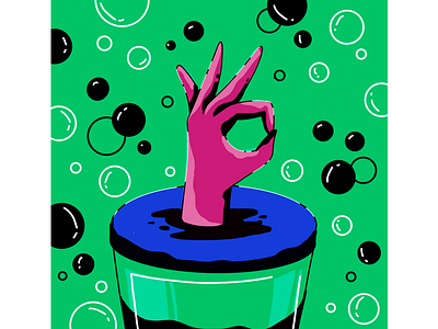 Weekend Survivor design drink hand illustration illustrator okay vector