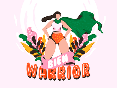 Bien Warrior fighter illustration love strong superhero vector woman women