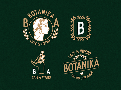 Botanika branding design illustration logo typography vector