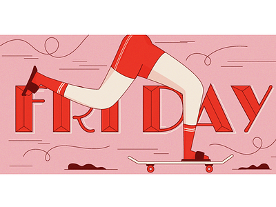 FridayFun! design friday illustration skate skateboarding vector