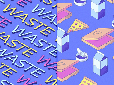 Waste design food icon illustration pattern vector waste