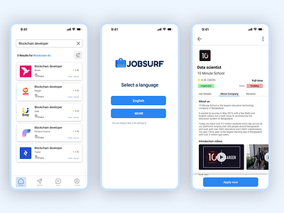 Jobsurf UI/UX Design