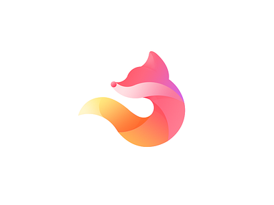 Fox Logo animal colorful essia fox logo mark red