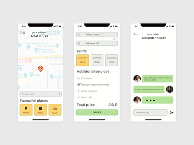 Taxi App / Mobile UI app design ui