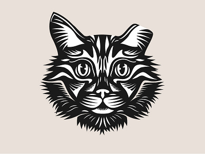 Vinny animal black and white cat illustration pet