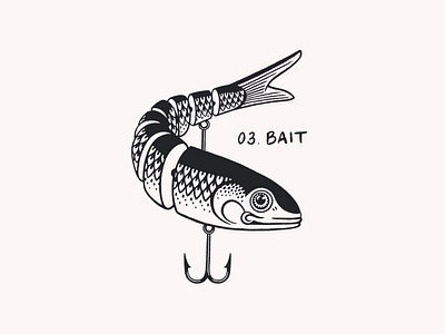 Inktober Day 03 - Bait bait fish illustration inktober inktober2019