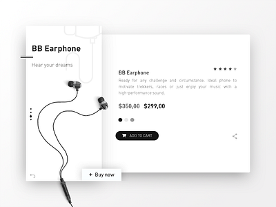 Earphone Product Page buy earphone geometric gradient landing light mobile page product shapes ui ux