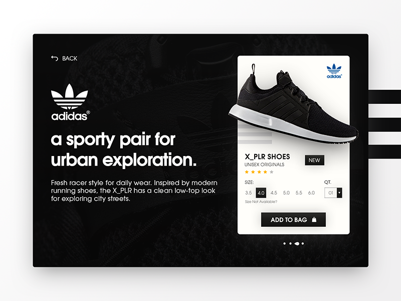Adidas eCommerce Page by Felipe Gonçalves on Dribbble