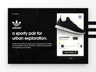 Adidas eCommerce Page adidas app ecommerce flat interface ios iphone mobile shop ui user