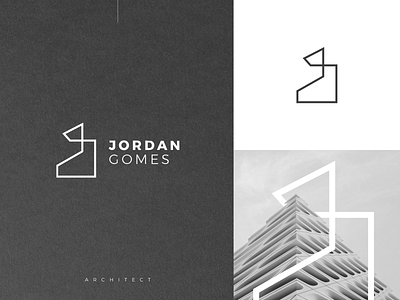 Jordan Gomes • Concept architect branding design flat icon logo typography vector