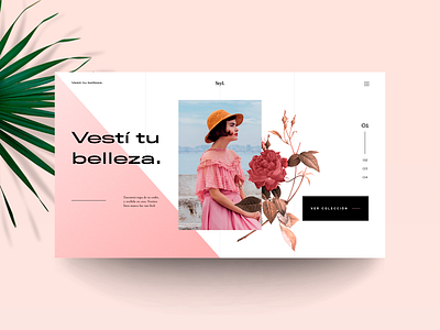 Screen Style beauty color design flat flower interaction interface interfaces light pink screen site ui ux web