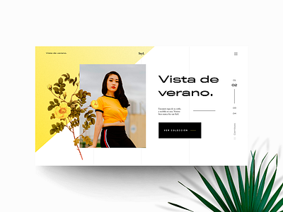 Screen Style Two beauty color design flat flower interaction interface interfaces light screen site ui ux web yellow
