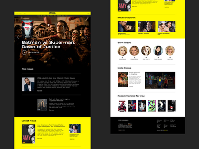 IMDb redesign app branding clean designisjustform icon typography ui ux web