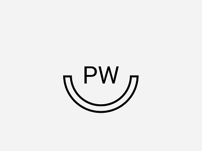 PW LOGO CONCEPT branding clean design designisjustform logo sign type typography vector
