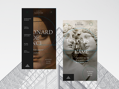 Louvre Museum mobile clean design designisjustform illustration logo sign type typography ui ux