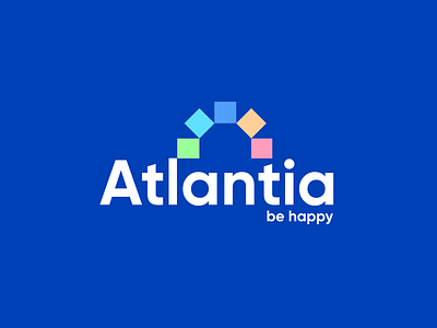 Atlantia logo branding design designisjustform logo sign type typography