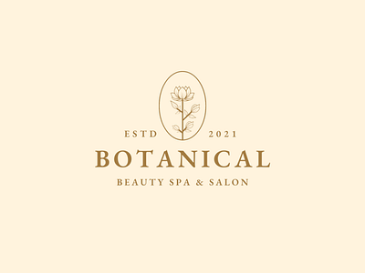 BOTANICAL Beauty Spa & Salon Logo design graphic design illustration logo typography