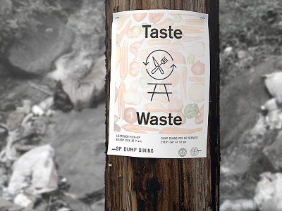 Taste Waste / Dump Dining Poster Series graphic design poster research social impact speculative