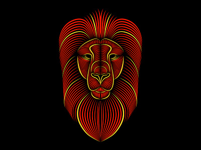Lion blend graphic design illustration lion pattern