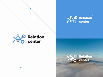 «Relation center» Logo and identity brand branding color design flat graphic design identity logo vector