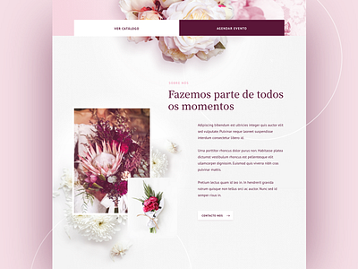 Florist Homepage Concept floral florist flowers flowershop homepage page pink shop store website wedding