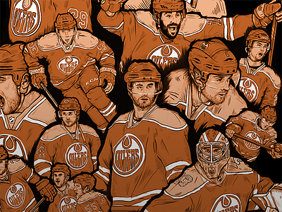 Oilers Playoff Run debut design drawing edmonton hockey illustration oilers yeg