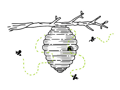 Beehive beehive bees collaboration design edmonton granify illustration yeg