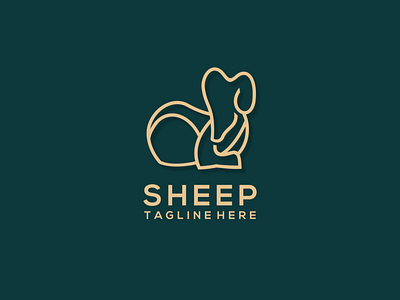 SHEEP design logo concenpt animal animation brand branding company design elegant illustration logo ui